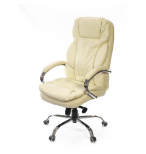 Кресло офисное Аклас Тироль CH MB (Кожа LC-F Beige)